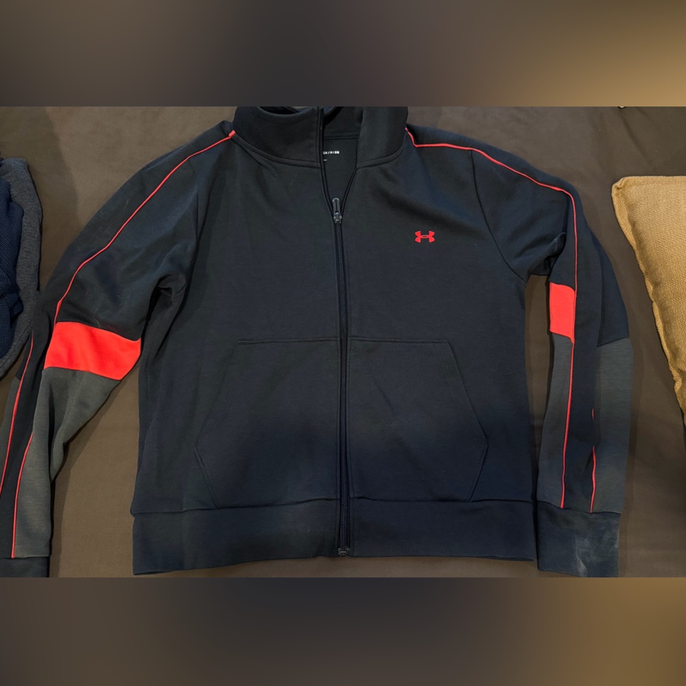 Under Armour Black Jacket with Red Accents